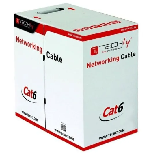 Câble réseau extérieur à bobine Lanberg RJ45 Cat.6 FTP rigide CU 305m noir